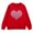 Red, variant on Ruyang Girls Long Sleeve Crew Neck Pullover Sweatshirt Kids Valentines Day Shirts Love Heart Print Outerwear Casual Loose Fit Blouse