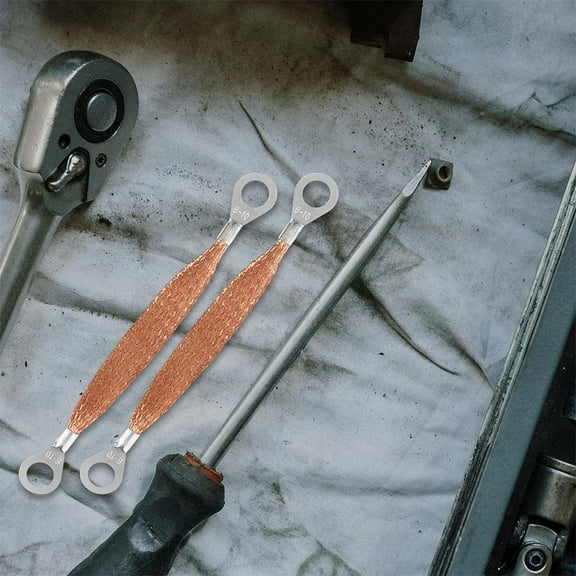 Pretyzoom 6Pcs High Conductivity Copper Ground Strap for Car Electrical Systems and Engine Bay