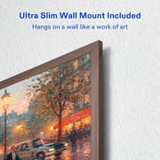 onn 55 The Fresco Art Gallery 4K UHD Google TV with Gemini, Walnut Frame and Mounting Kit