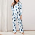 thumbnail image 2 of Hirioo Penguin Winter Fun for Women's Pajama Sets 2 Piece Pjs Women's Long-Sleeved Pajama Set Button Down Sleepwear,S-XXL-Small, 2 of 7