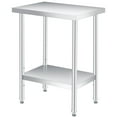 thumbnail image 4 of Heavy Duty Stainless Steel Prep Table - 18x24 Inch Commercial Grade Work Table, Adjustable Undershelf, Durable, Easy to Clean, For Kitchen, Restaurant, Workshop, No Wheels, 4 of 5