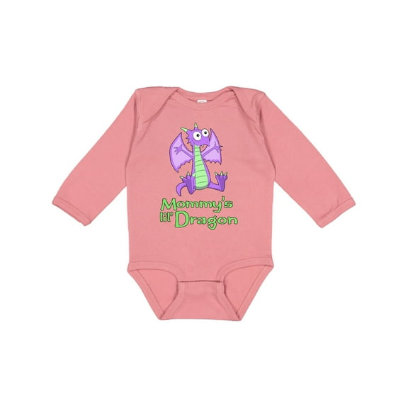 Inktastic Mommy's Lil' Dragon Boys or Girls Long Sleeve Baby Bodysuit
