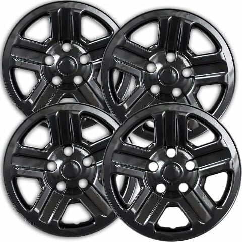 Set of 4 16 inch Gloss Black Wheel Skins Covers compatible with 07-17 Jeep Wrangler 18 Wrangler JK Impostors for 9072 Wheel Series