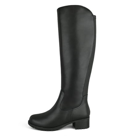 

Comfy Moda Women s Waterproof Winter Boots | Leather | Knee High | Side Zipper - FLURRY