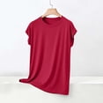 thumbnail image 5 of Bxsruta Womens Pajama Set Crew Neck Short Sleeve Sleepwear Casual Loungewear Shorts Outfit, 5 of 5