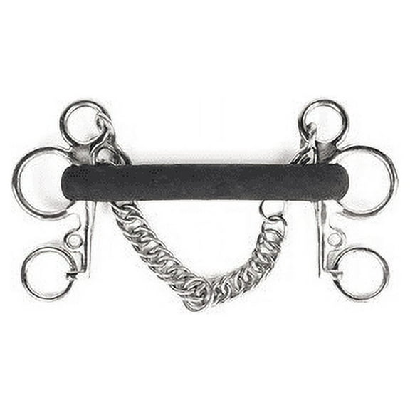 Shires Tom Thumb Rubber Mouth Pelham Bit Stainless Steel 4.5"