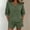 Army Green, variant on PRINxy Women Summer Fashion Matching Set Solid V Neck Lace Detail Short Sleeve Top Elastic Waist Casual Shorts Soft Breathable Leisure Two Piece Suit Gray S