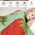 thumbnail image 3 of COMIO Flannel Throw Fruit Strawberry Blanket Soft Comfy Pompom Fringe Blanket Throws for Outdoor and Indoor, 3 of 6