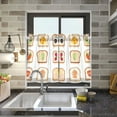 thumbnail image 4 of Yayeee Kitchen Curtains Tier Pair Light Filtering 27"x24" Rod Pocket Short Cafe Window Panel, Various Toasts, 4 of 7