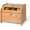 Natural, variant on Bread Box, Solid Wood Oak Bread Box for Kitchen Countertop, Double Layer Bread Container for Bread Storage, Large Capacity Breadbox with Clear Window