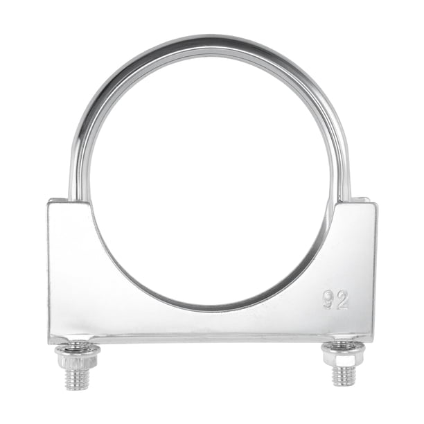 Abrazadera de Escape U Bolt Muffler 3.5" de Bargains Únicos, Gancho de Punta de Silenciador de Hierro Galvanizado, Abrazadera U-Bolt de Tono Plateado para Conexión de Tubos de 89 mm 1 Pcs