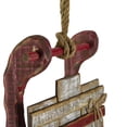 thumbnail image 4 of 15.25" Brown and Red Wooden Snowman Sleigh Christmas Wall Decor, 4 of 5