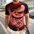 thumbnail image 4 of liilaimic Anatomy Tshirts Funny Skeleton Body Organs Men's Short Sleeve Novelty Crewneck Tee Shirt Daily Wear, 4 of 8