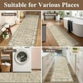 thumbnail image 5 of Runner Rug for Hallway, Yamaziot 2'x10' Washable Rug for Floor with Rubber Backing, Vintage Distressed Non Skid Beige Carpet, Laundry Room Rug Mat, 5 of 9
