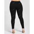 thumbnail image 2 of Leggings de jersey con aplicación de talla grande Rosegal Cubrirlos, 2 of 3