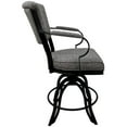 thumbnail image 2 of Tobias Designs Counter 26"H Fabric/Metal Bar Stools on A Base in Black/Gray, 2 of 2