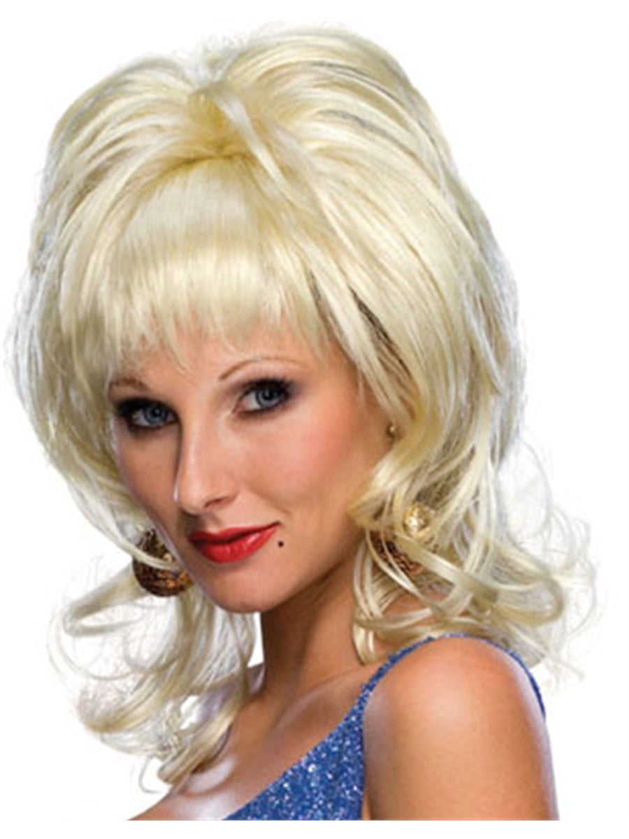 Womens Blonde Country Singer Cowgirl Dolly Parton Wig Walmart Com