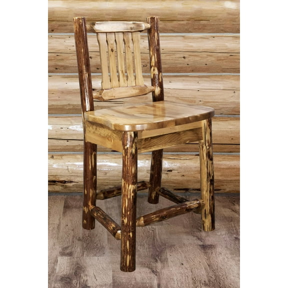 Glacier Country Collection Counter Height Barstool w/ Back