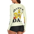 thumbnail image 3 of Simpsons Women's Sunscreen Shirt Long Sleeve Workout Tops Crewneck Soft Comfy Tees Casual T-Shirt XL, 3 of 7