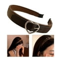 thumbnail image 2 of Aellinatey Heart Shaped Buckle Headband Woman Taking Photo PU Leather Punk Hair Holder, 2 of 21