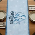 thumbnail image 5 of Table Runners 108 Inches Long Dress Scarves, Navy Blue Octopus Farmhouse Coffee/Dining/Kitchen Table Runner for Living Room, Coastal Bubbles Ocean Waves 13x108 Inch, 5 of 9