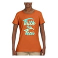 thumbnail image 2 of Wild Bobby, Faith Over Fear, Inspirational/Christian, Women Graphic Tee, Orange, X-Large, 2 of 4