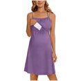 thumbnail image 2 of Roncen Women's Nursing Nightgown Maternity Dress Breastfeeding Gown Full Slips Sleepwear, 2 of 7