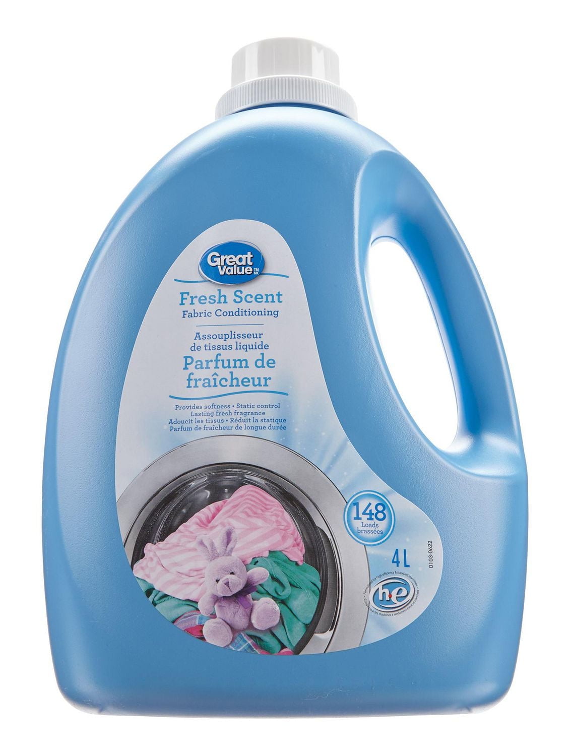 Great Value Fresh Scent Fabric Conditioning, 4 L