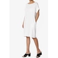 thumbnail image 3 of Robe T-Shirt Midi Longueur Genou à Manches Courtes Ajustée pour Femmes, 3 of 6