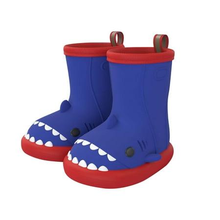 

Fesfesfes 3D Cartoon Shark Children s Rain Boots Baby Boys Girls Non-slip Rain Boots Water Shoes Waterproof Children s Rubber Shoes