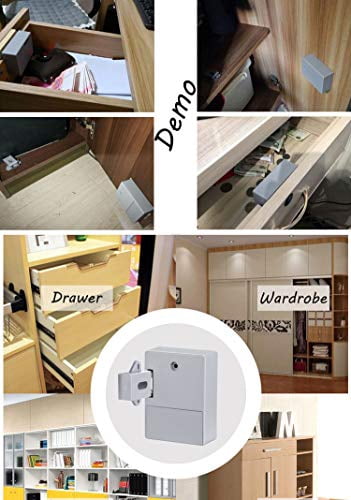 Lock Connection RFID Electronic Hidden Cabinet Lock - DIY Install For Wooden Doors & Drawers, USA Assembled
