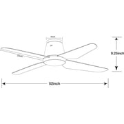Lucci Air 21300101 Lucci Air Aria Hugger 52 CTC Matte White Light with Remote Ceiling Fan