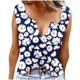 thumbnail image 1 of Camisetas para Mujeres Flores Plantas Impresión Suelta Cuello Redondo Top sin Mangas, Camisetas de Verano para Mujeres, 1 of 5