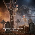 thumbnail image 4 of Ayieyill 5.4FT Halloween Skeleton Decorations, Posable Skeleton with Light-Up Red Eyes for Halloween Decor Outdoor Indoor, 4 of 9