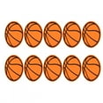 thumbnail image 3 of 10Pcs Cloth Patch Football Basketball Rugby Table Tennis Ball Shape DIY Hand Made Sewing Clothes Accessories(Basketball ), 3 of 8
