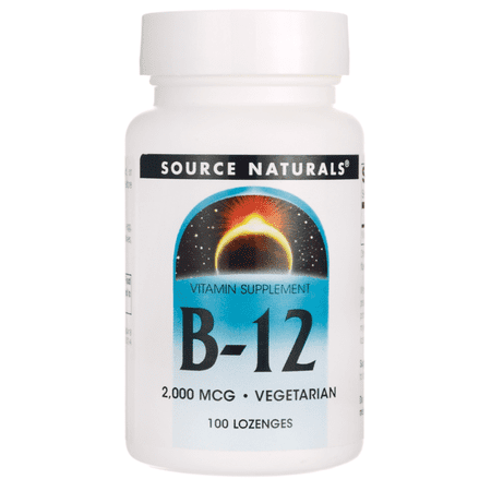 Source Naturals Vitamin B-12, 2000 mcg Supports Energy Production - 100 Lozenges