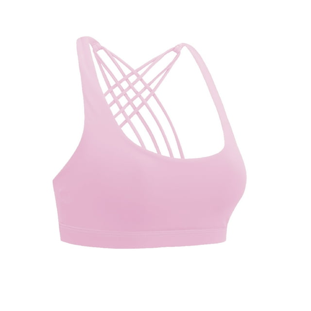 Qarigey Sujetadores deportivos Material premium Sujetador deportivo Ejercicio Deporte Prop Back Dulce regalo Diseño único para mujer Chica Pink Type2 NO2 Qarigey AP008686-04