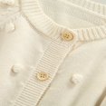 thumbnail image 4 of Cardigans à Manches Longues pour Bébé Fille, Veste à Boutons avec Pompons, 4 of 6