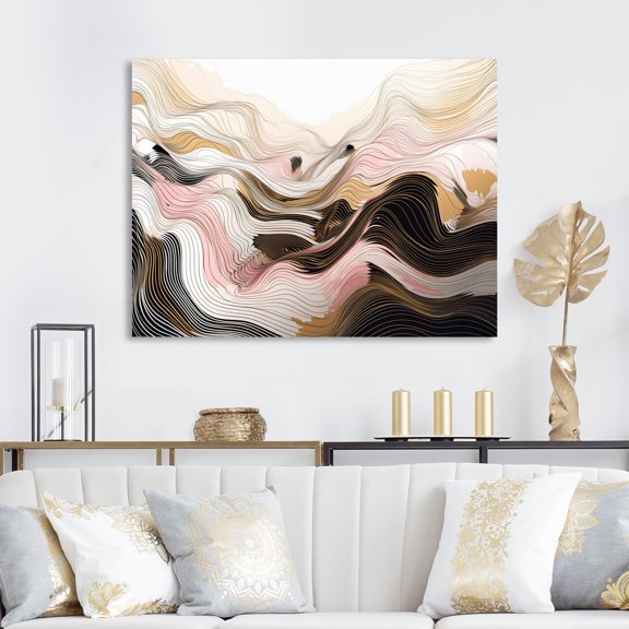 Designart "Exploring Abstracted Lines V" Minimalism Line Art Wall Decor