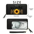 thumbnail image 2 of OIDERY Wallet with Wrist Strap for Women Spacious Everyday Wallet for Women MOM Sunflower Leopard Print Zipper Coin Pocket Stylish Accessory Smooth Texture, 2 of 10