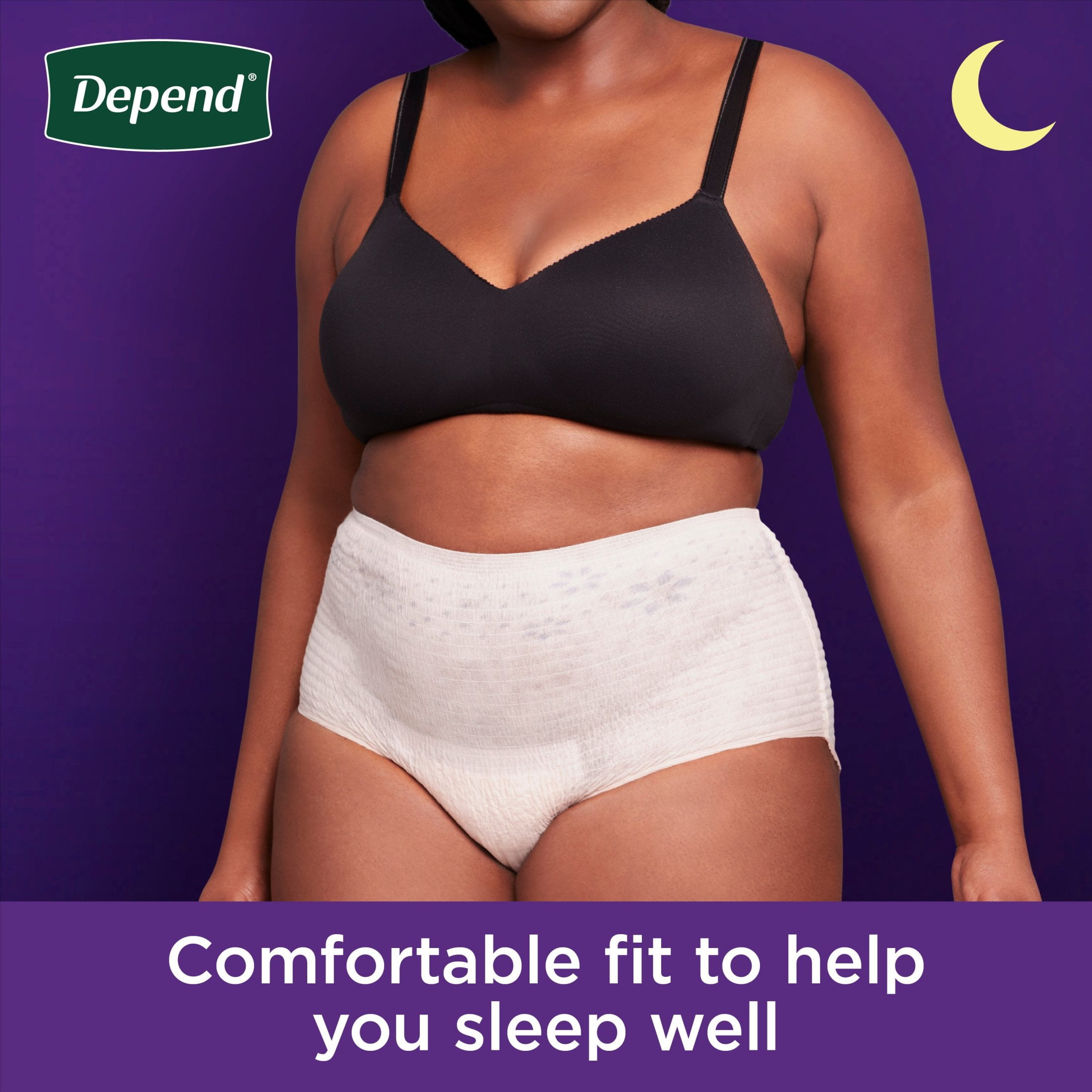 (2 pack) Depend Night Defense Incontinence Underwear for Women, Adult Diapers, M, 24 Count