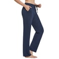 thumbnail image 5 of SPECIAL MAGIC Women Cotton Yoga Sweatpants with Drawstring Wide Leg Lounge Pajama Pants for Workout Jogging Running Home & Leisure, 5 of 7