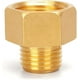 thumbnail image 4 of Conector reductor de tubería hexagonal de latón macizo, 3 uds., 3/8 "npt macho X 1/2" npt hembra, acoplador roscado, conectores adaptadores de pezón para agua/aceite/gas, 4 of 5