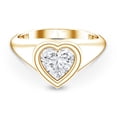 thumbnail image 4 of Rosec Jewels Certified Lab Grown Diamond Heart Engagement Ring 2 Carat - EF-VS Quality Certified Diamond Signet Ring with Jewelry Box, 18K Yellow Gold, US 10.50, 4 of 8