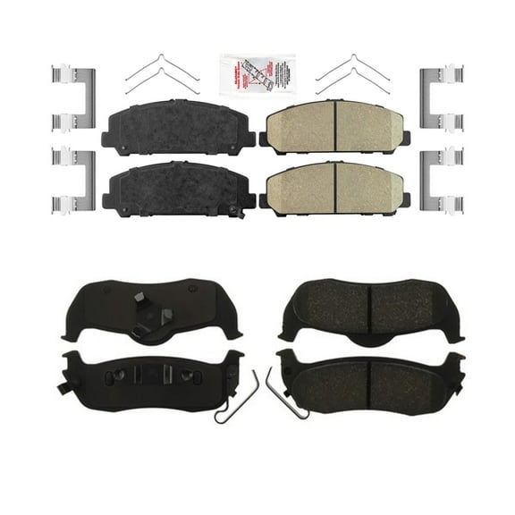Front & Rear Brake Pads Fits Nissan Titan 11-15 Armada 12-15 Infiniti QX56 11-13