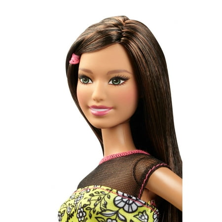 Barbie Fashionistas Doll Flower Top With White Skirt Walmart Com