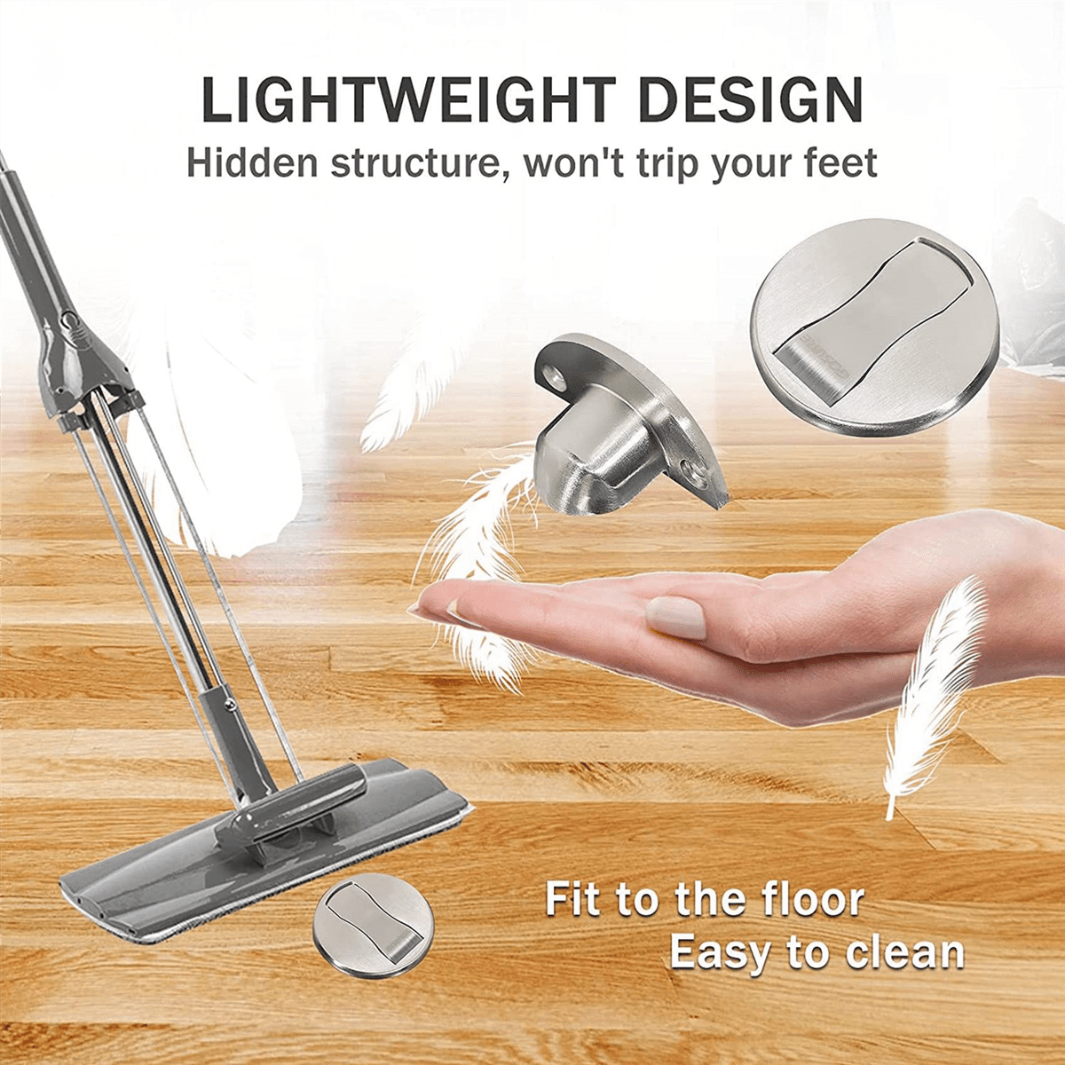 4X Floor Mount Magnet Door Stopper Magnetic Door Stop, Magnets Door Stops Wall Prop Hold Open (Silver)