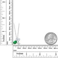 thumbnail image 4 of Gem Stone King 925 Silver and 10K Yellow Gold White Moissanite and Green Nano Emerald Pendant Necklace for Women (2.60 Cttw, Oval 8X6MM, 7X5MM and 6X4MM, Gemstone, with 18 inch Chain), 4 of 4