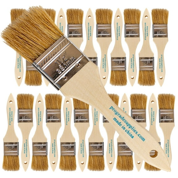 Pro Grade Chip Brush, 1.5-inch Paint Brushes, 24 Pack