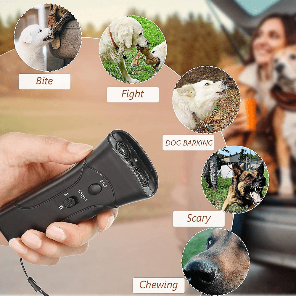 Handheld Dog Repeller Trainer Dual-channel Dog Repeller Ultrasonic